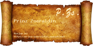 Prinz Zseraldin névjegykártya